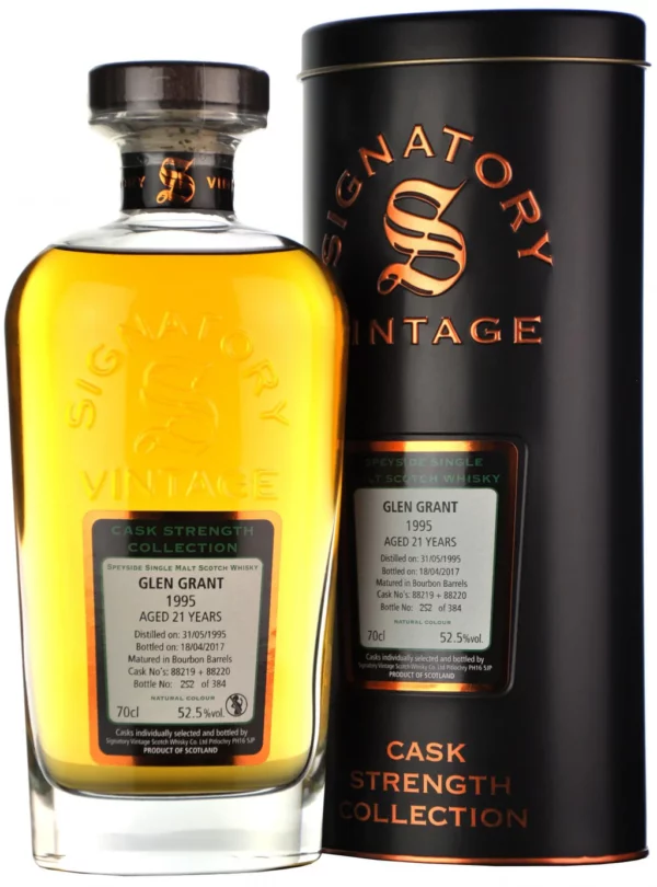 GLEN GRANT 1995 21 ANS SIGNATORY
