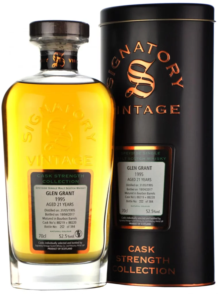 GLEN GRANT 1995 21 ANS SIGNATORY