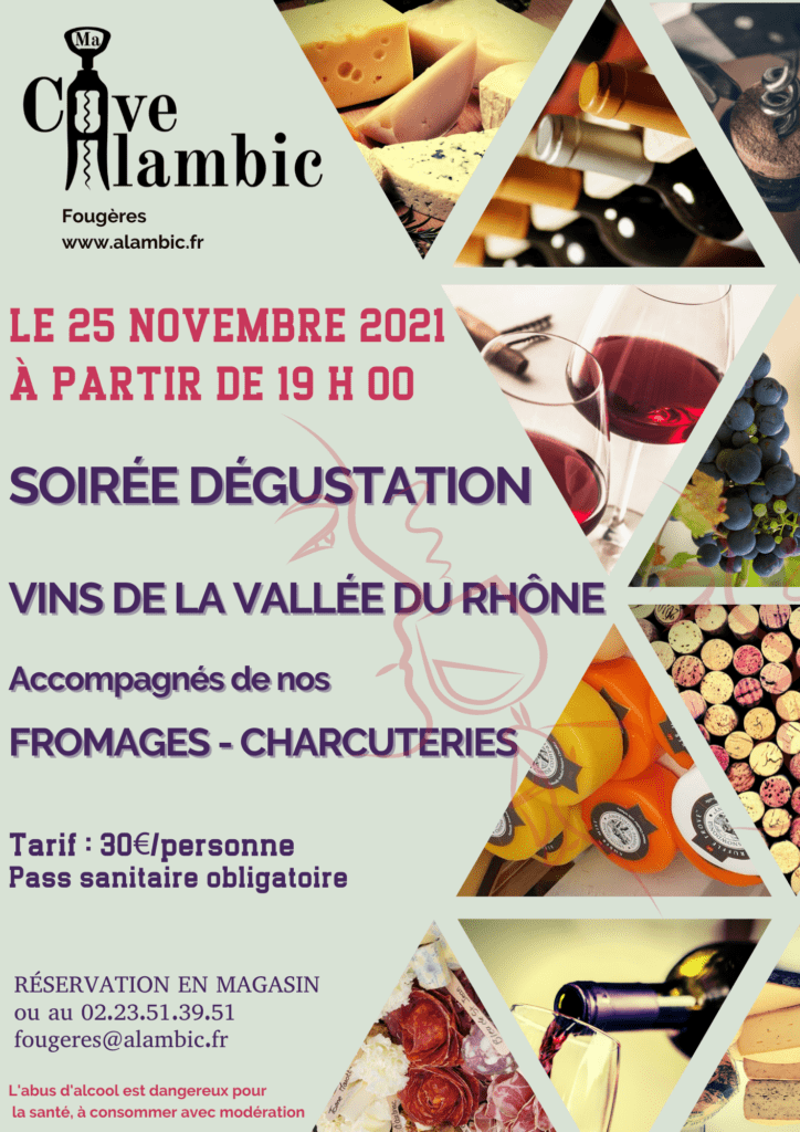 DEGUSTATION VALLEE DU RHONE fougeres 25 nov 2021