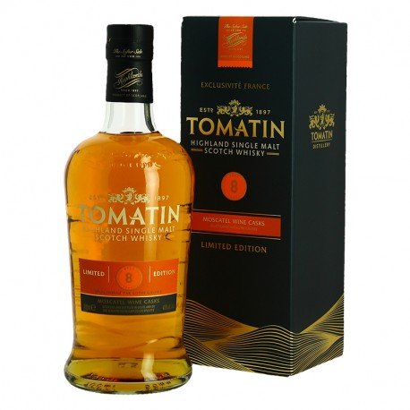 Tomatin 8 Ans Moscatel-Single Malt-Highland ma cave alambic avranches fougeres