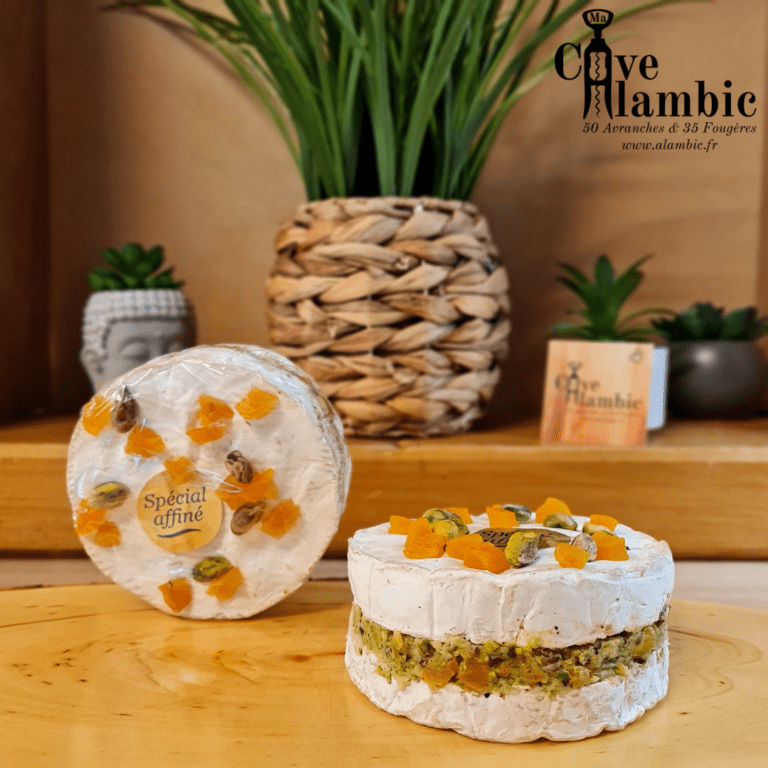 Camembert farci à la pistache BIO ma cave alambic fromagerie avranches fougeres